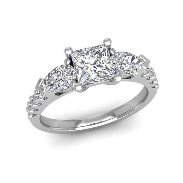 טבעות אירוסין זהב לבן