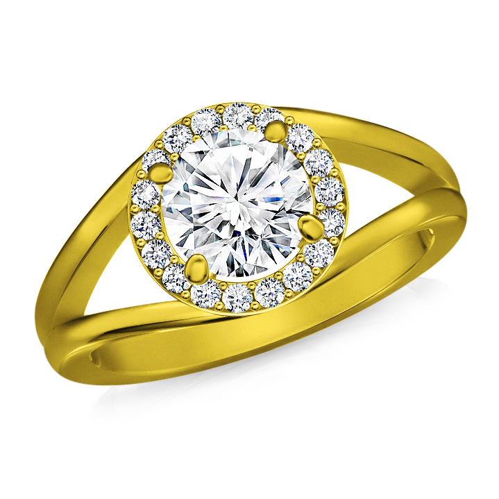 טבעת זהב זהוב לאירוסין