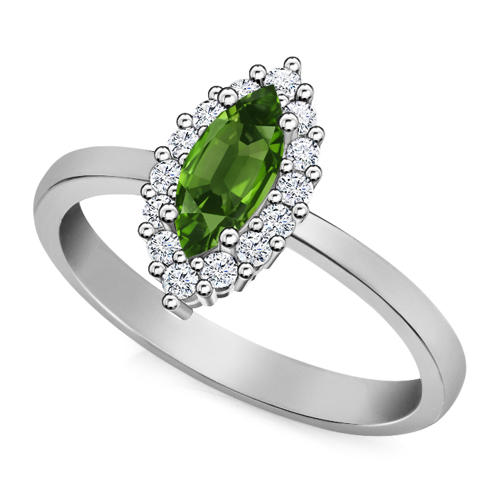 אמרלד ברקת משובץ בטבעת