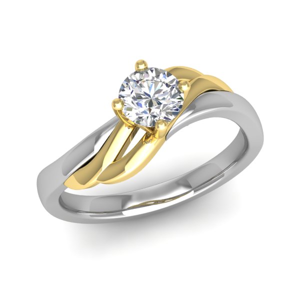 טבעת אירוסין זהב לבן