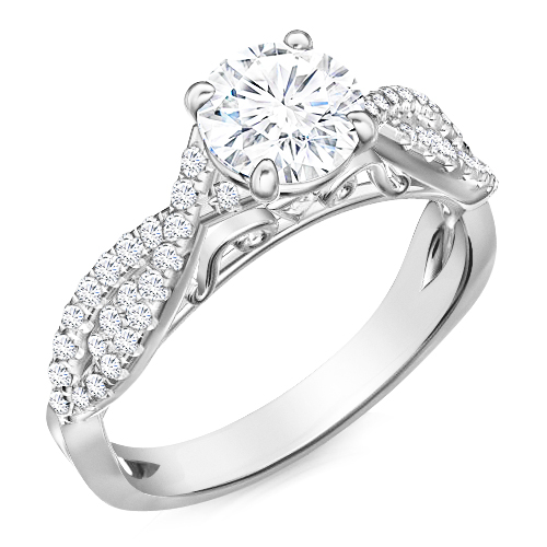 טבעת אירוסין יהלום 1 קרט