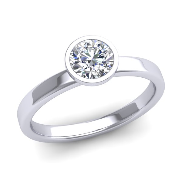 טבעת אירוסין יהלום אחד