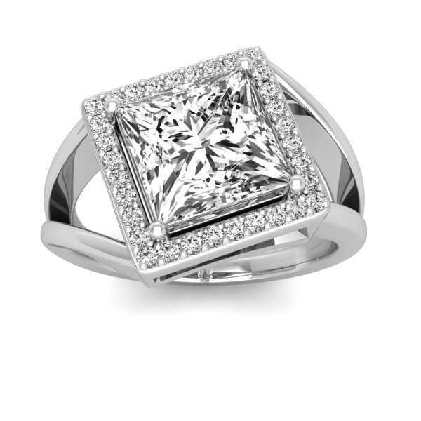 טבעת יהלומים זהב לבן