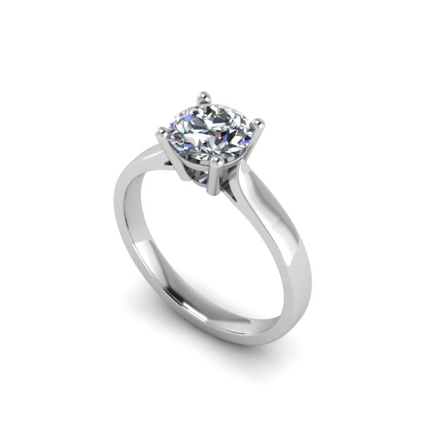 טבעת יהלום זהב לבן לאישה