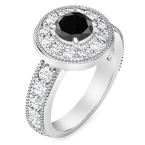 טבעות יהלומים שחורים