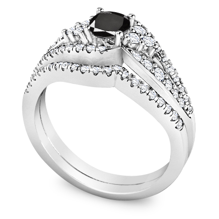 טבעת יהלום שחור