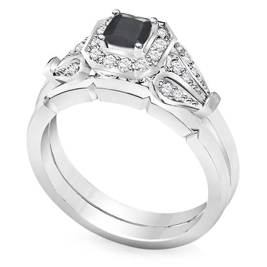 טבעת יהלום שחור