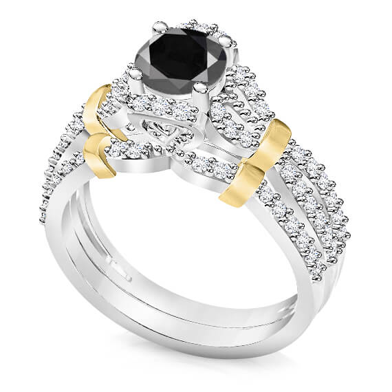 טבעת יהלום שחור