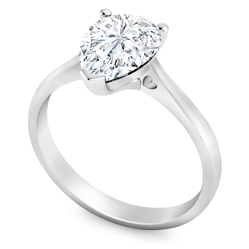 טבעת יהלום טיפה 