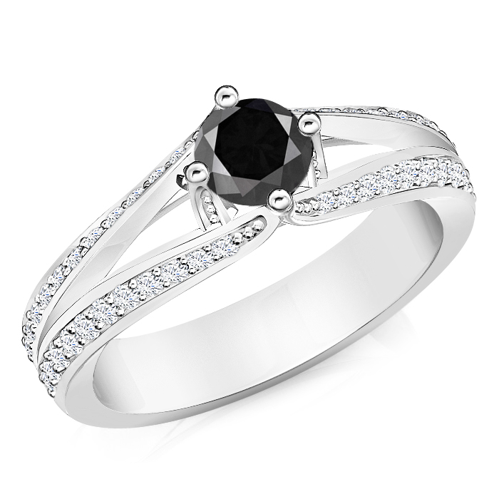 טבעת יהלום שחור 