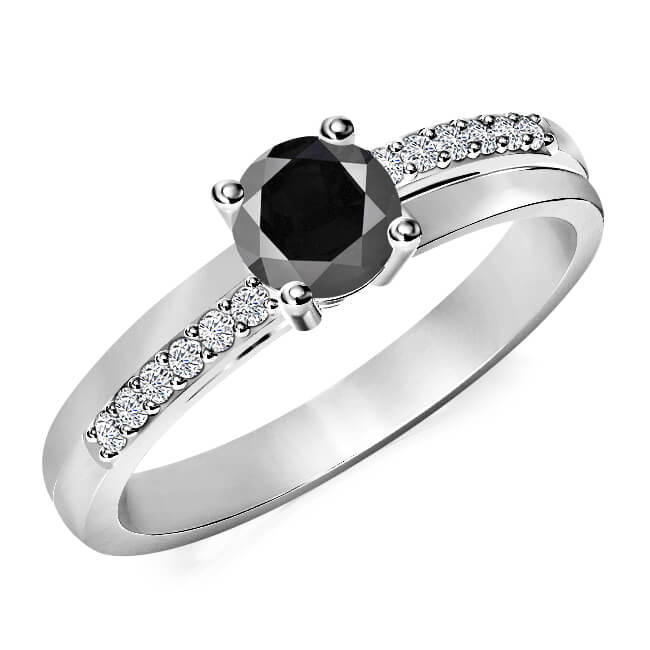 טבעת אירוסין מיוחדת יהלום שחור