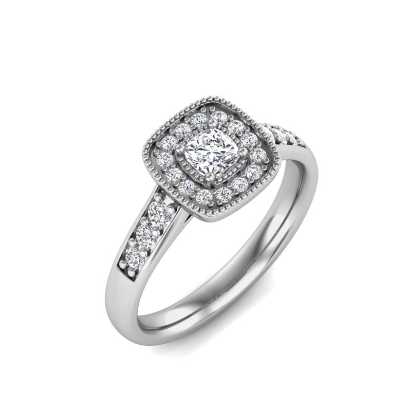 טבעת הולו מרובעת- טבעות אירוסין מיוחדות