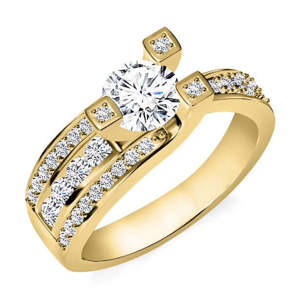 טבעת אירוסין מעוצבת הבורסה ליהלומים