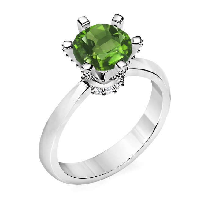 טבעת אבני חן סוליטר