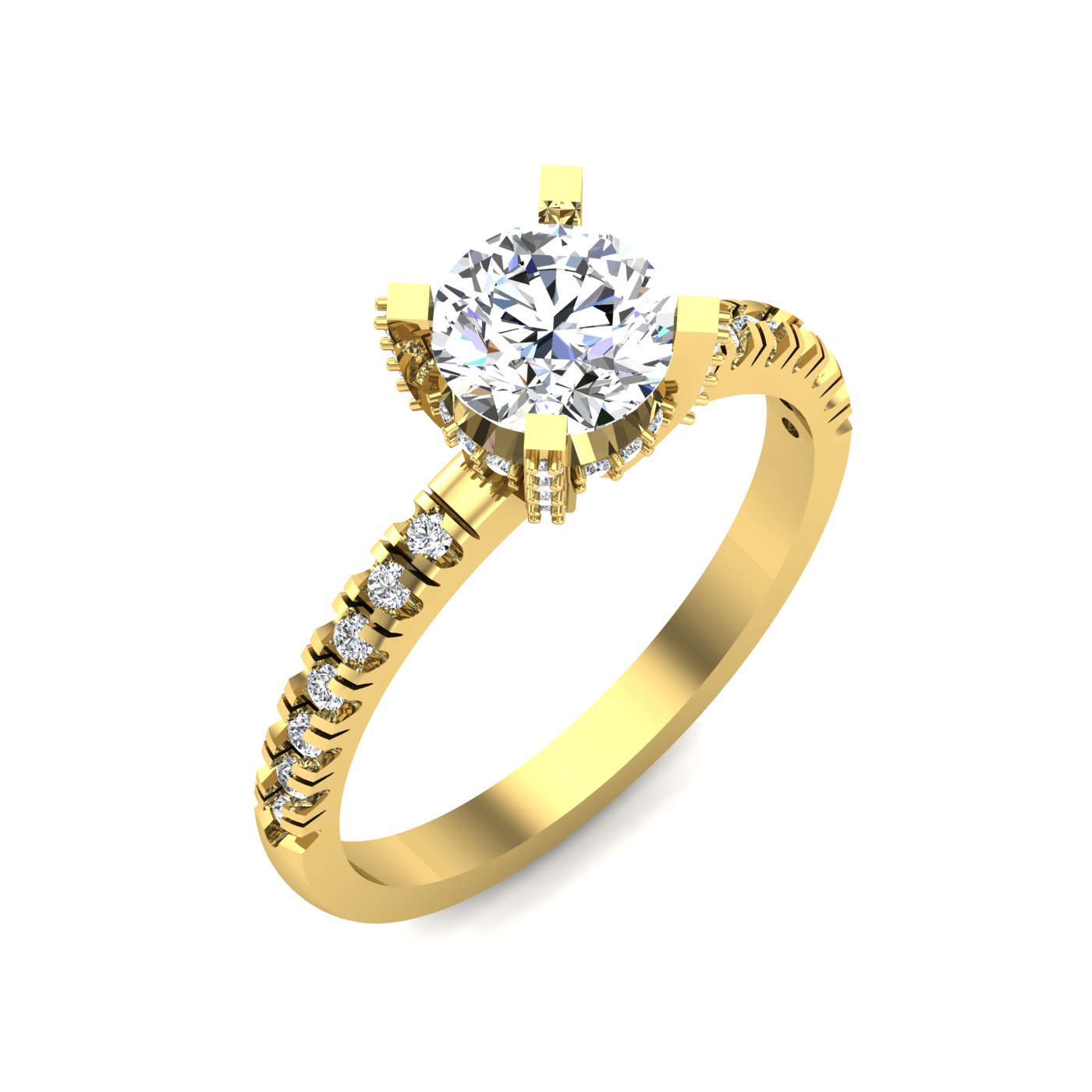 טבעות אירוסין זהב צהוב