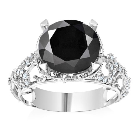 טבעת יהלום שחור לאישה