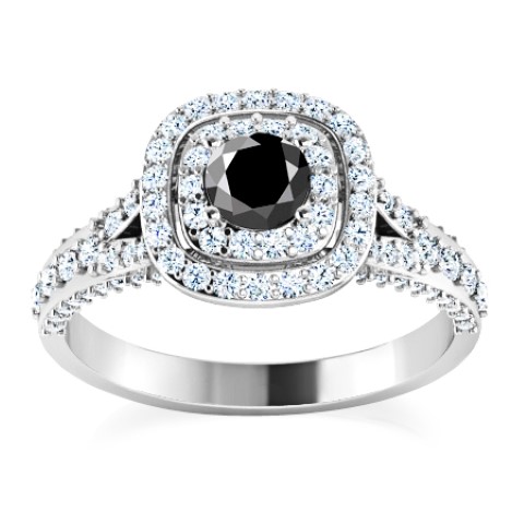 טבעת לאישה עם יהלום שחור