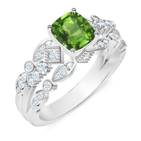 טבעת אבני חן בעיצוב וינטג'