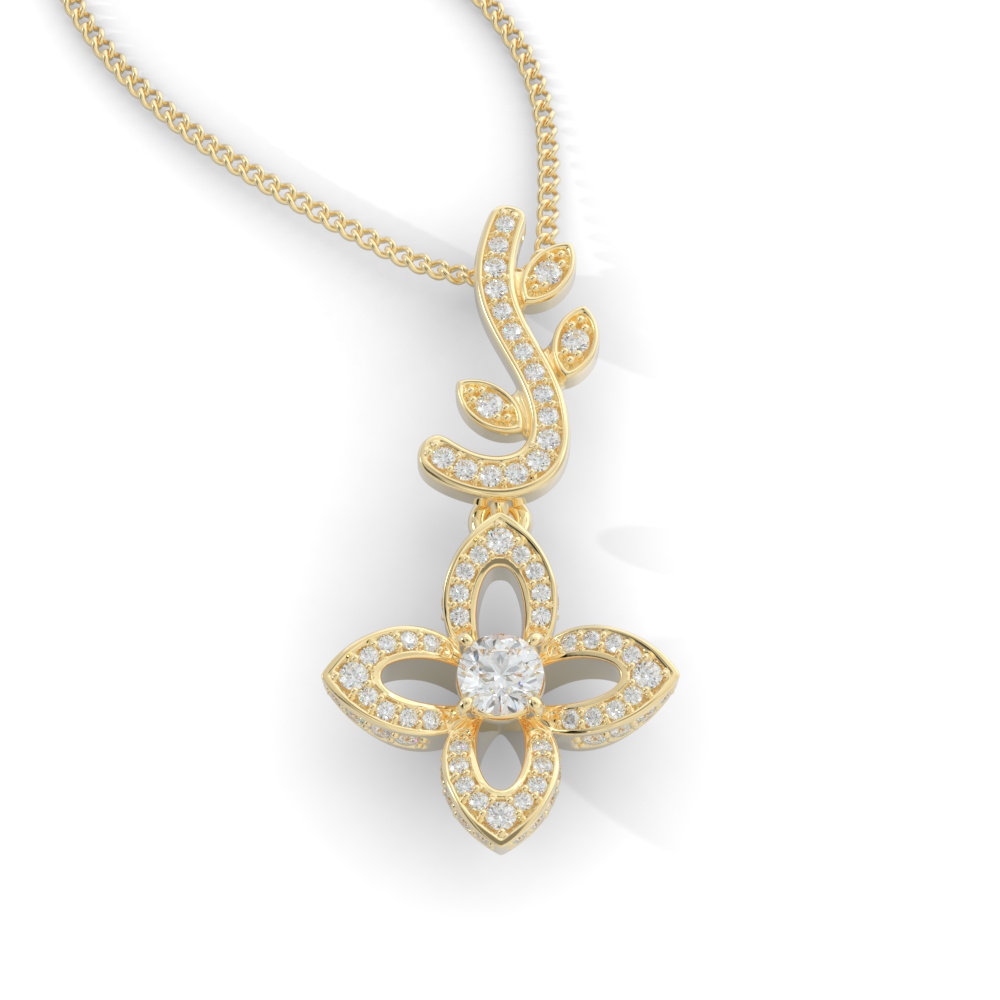 תליון יהלומים מעוצב