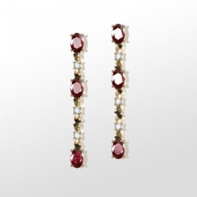 עגילים אבני חן רובי ספיר אמלד ברקת