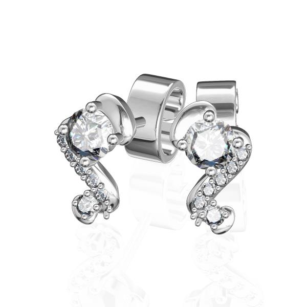 עגילי יהלום קלסי