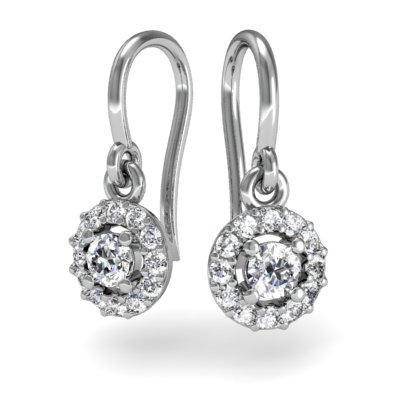 עגילי זהב ויהלומים