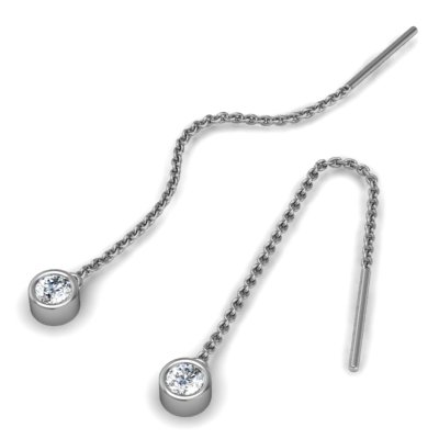 עגילי יהלום תלויים