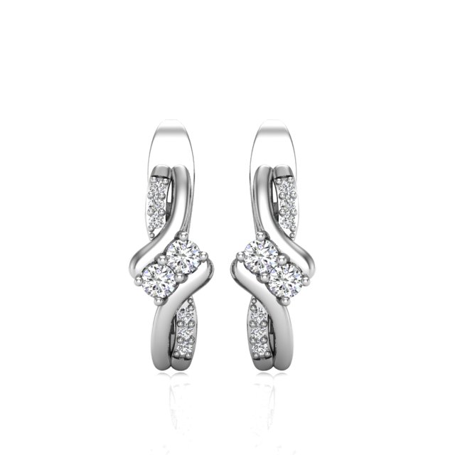 עגילי יהלומים לאישה