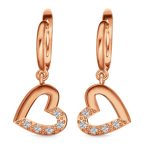 רוז גולד עגילים