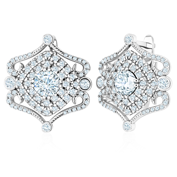 עגילי יהלומים לאישה