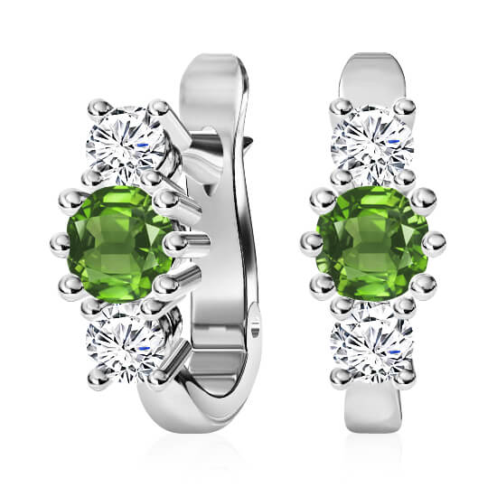 עגילי יהלומים תלויים