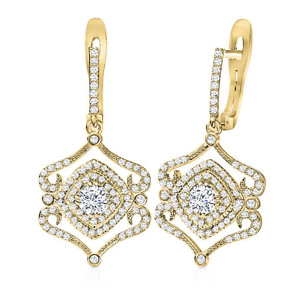 עגילי יהלומים יוקרתיים