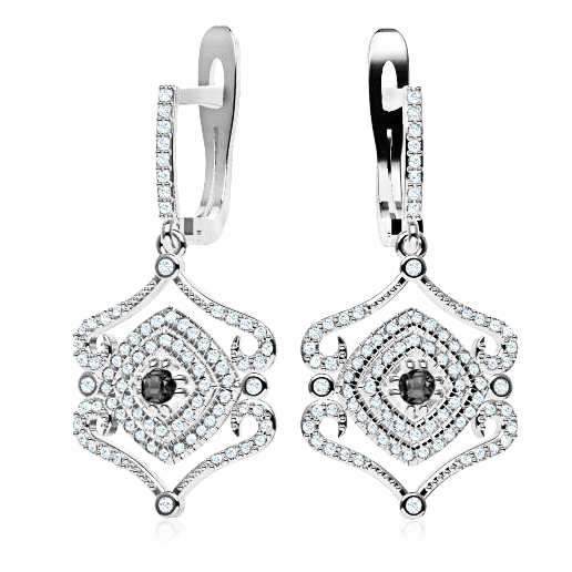 עגילי יהלומים לאישה