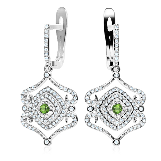 עגילי יהלומים ואבני חן