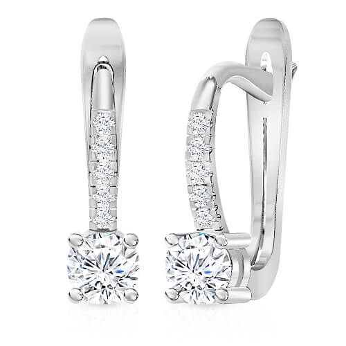 עגילי יהלומים לאישה