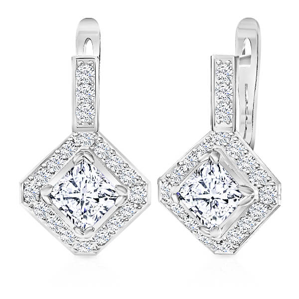 עגילי יהלומים לאישה