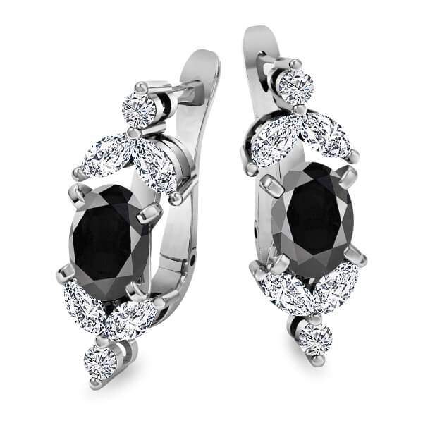 עגילי יהלומים תלויים