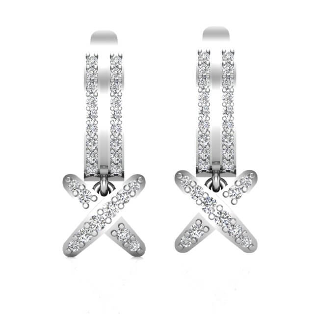 עגילי יהלומים מעוצבים