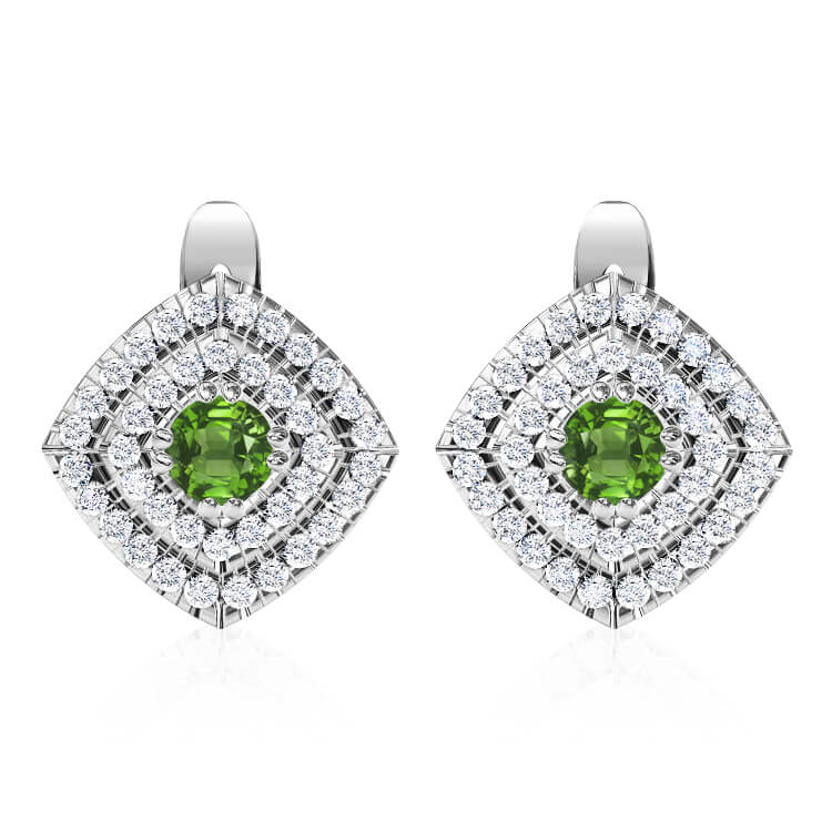 עגילי אבן חן