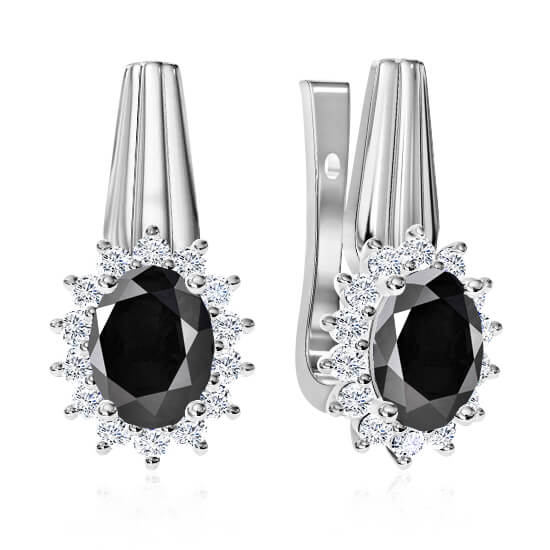 עגילי יהלום שחור בעצוב אישי