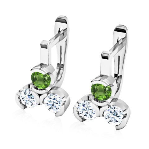 עגילי אבני חן לאישה