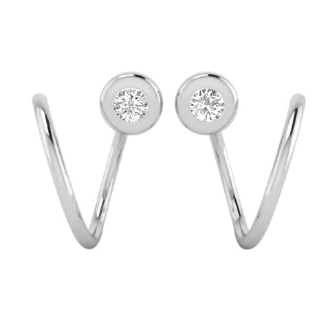 עגילי יהלומים לאישה