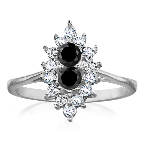 טבעות יהלומים מעוצבות יהלום שחור