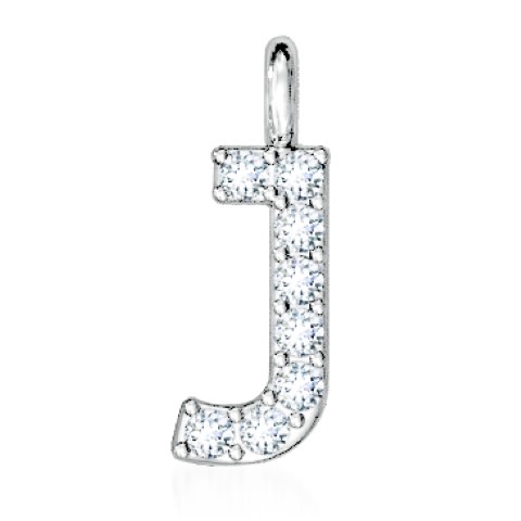 תליון יהלומים מעוצב- אות שם באנגלית