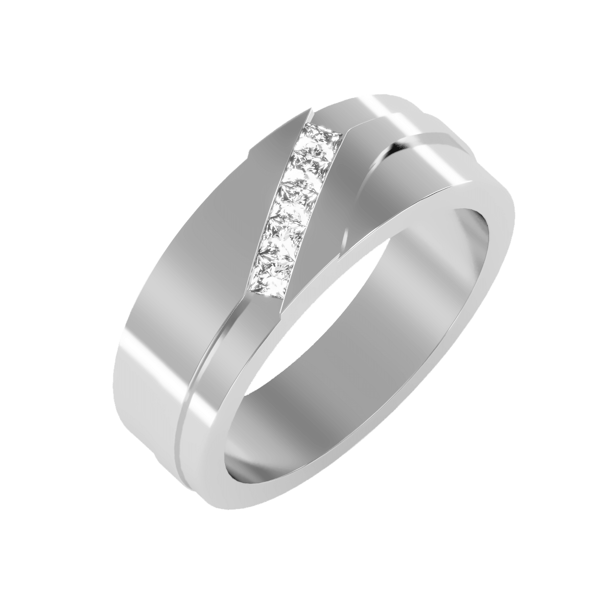 טבעת זהב לבן לאישה