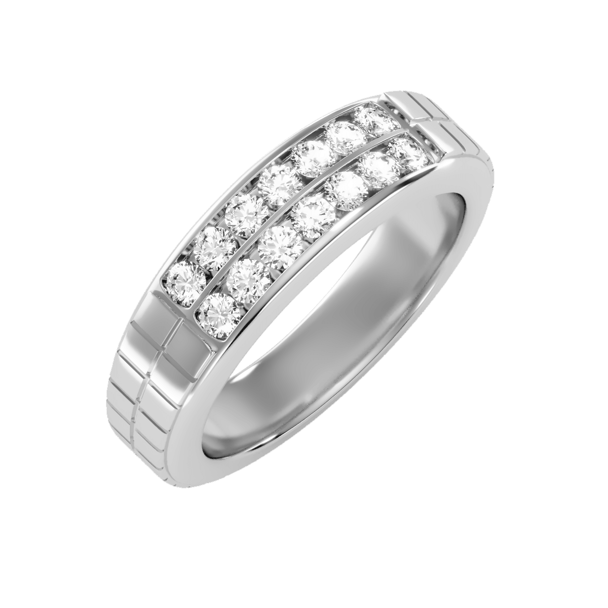 טבעת נישואין מעוצבת עם חריטות