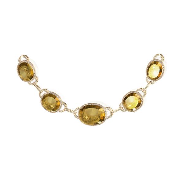 שרשרת זהב ואבני חן