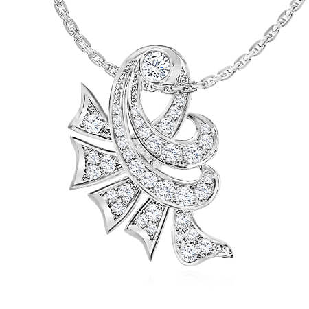 תליון יהלומים בעיצוב וינטג'