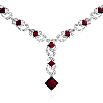 שרשרת זהב יהלומים ואבני חן עיצוב מיוחד ויוקרתי