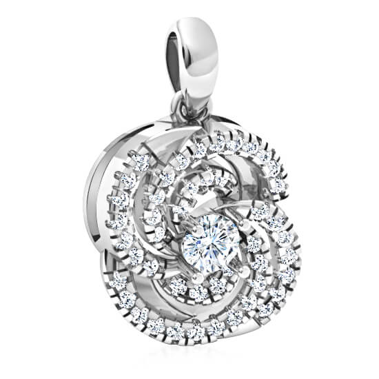 תליון יהלומים מעוצב 